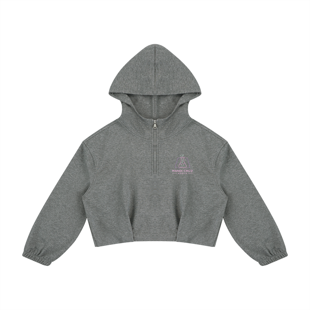 Science Meets Stardust™ Women's Boxy Quarter-Zip Hoodie | Mandi Cruz Media