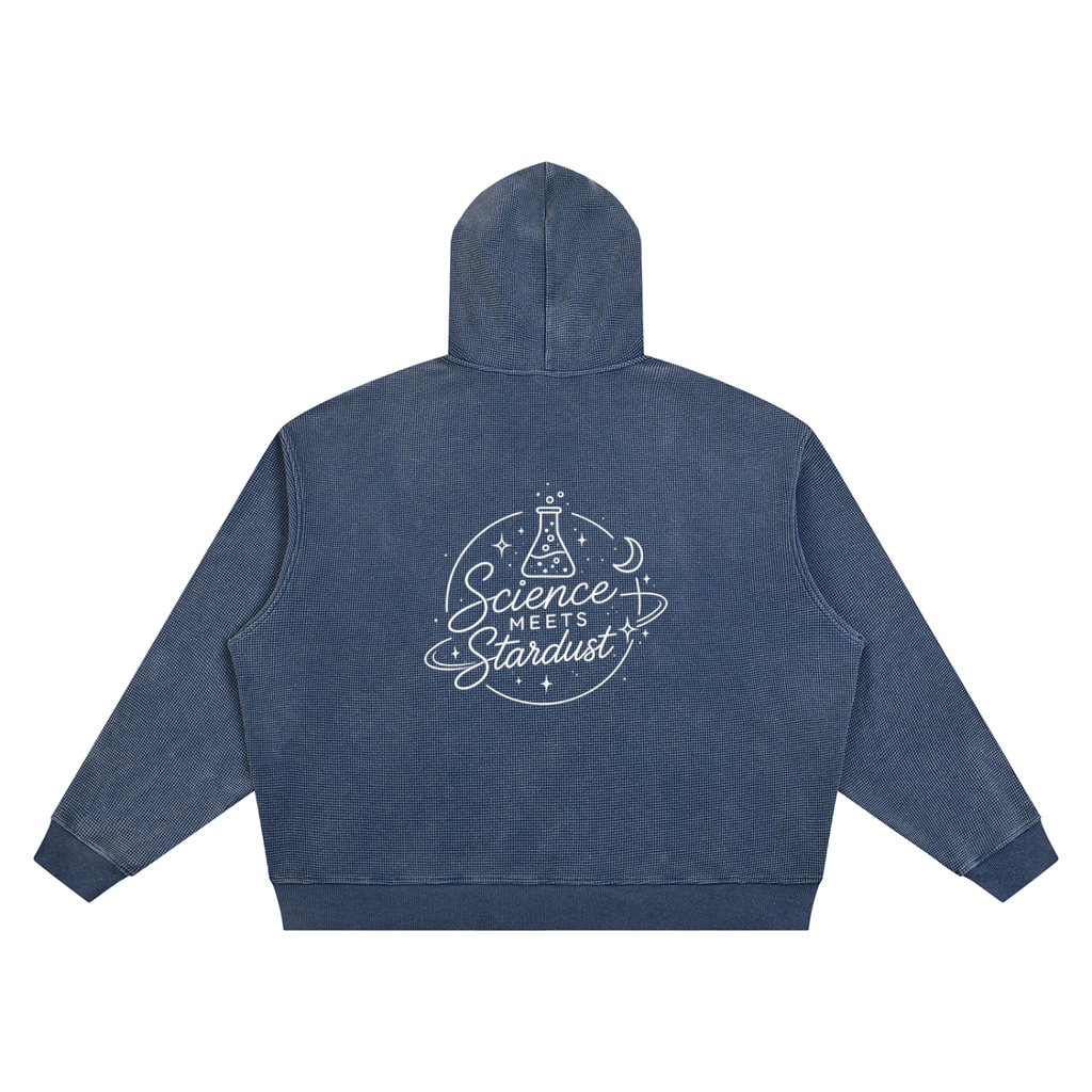 Unisex Vintage Wash Waffle Boxy Hoodie