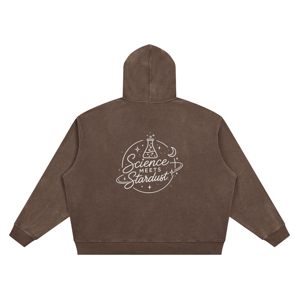 Unisex Vintage Wash Waffle Boxy Hoodie