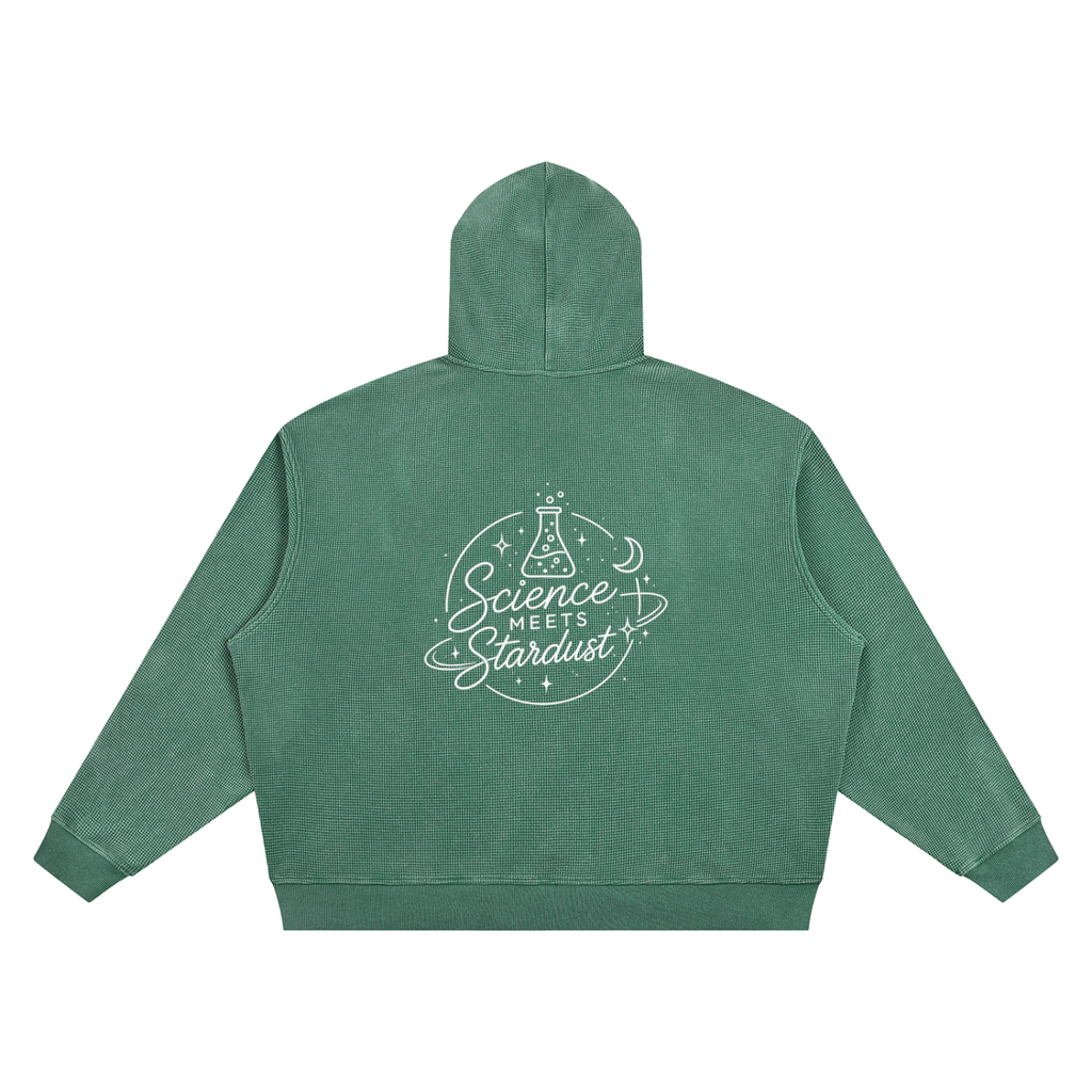 Unisex Vintage Wash Waffle Boxy Hoodie