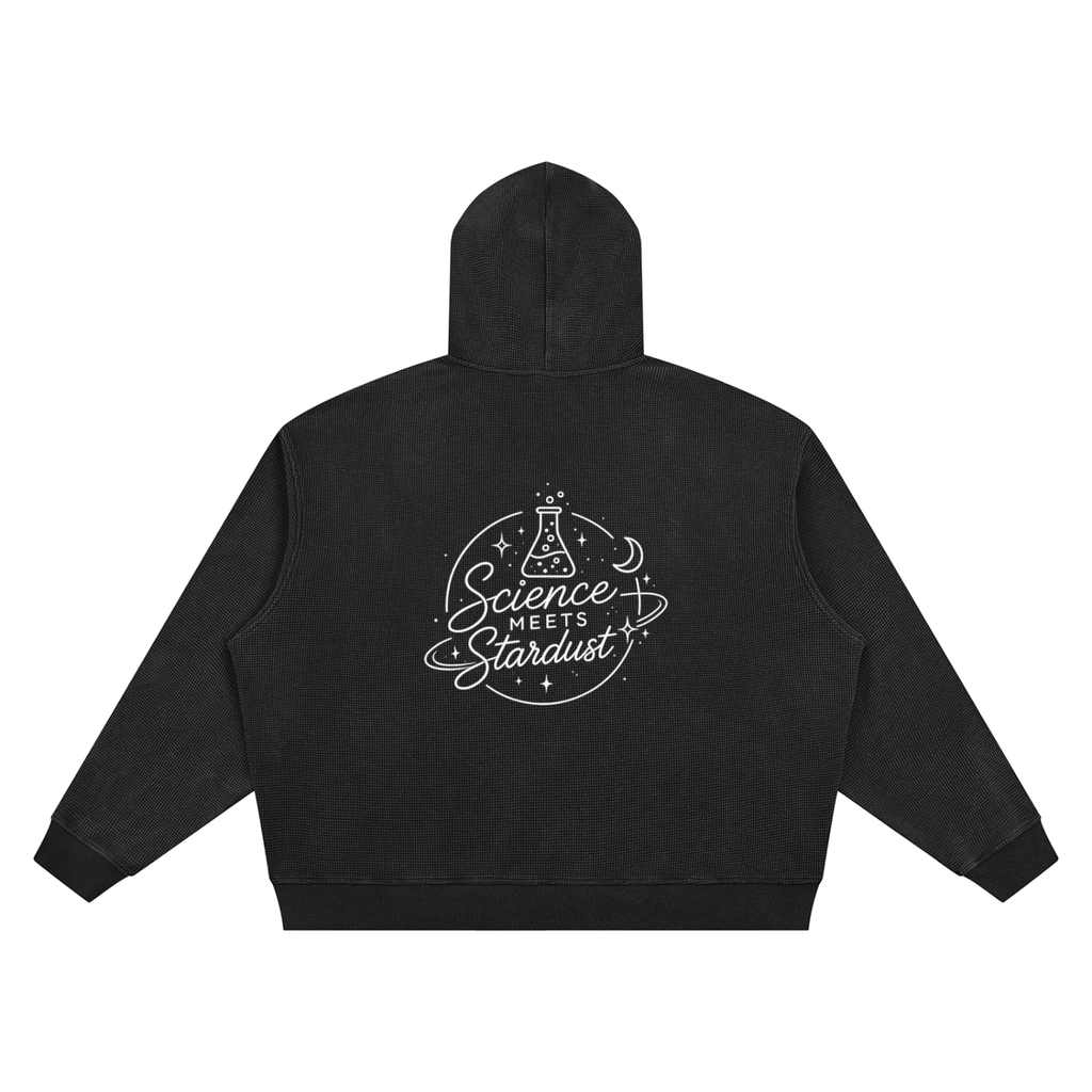 Unisex Vintage Wash Waffle Boxy Hoodie