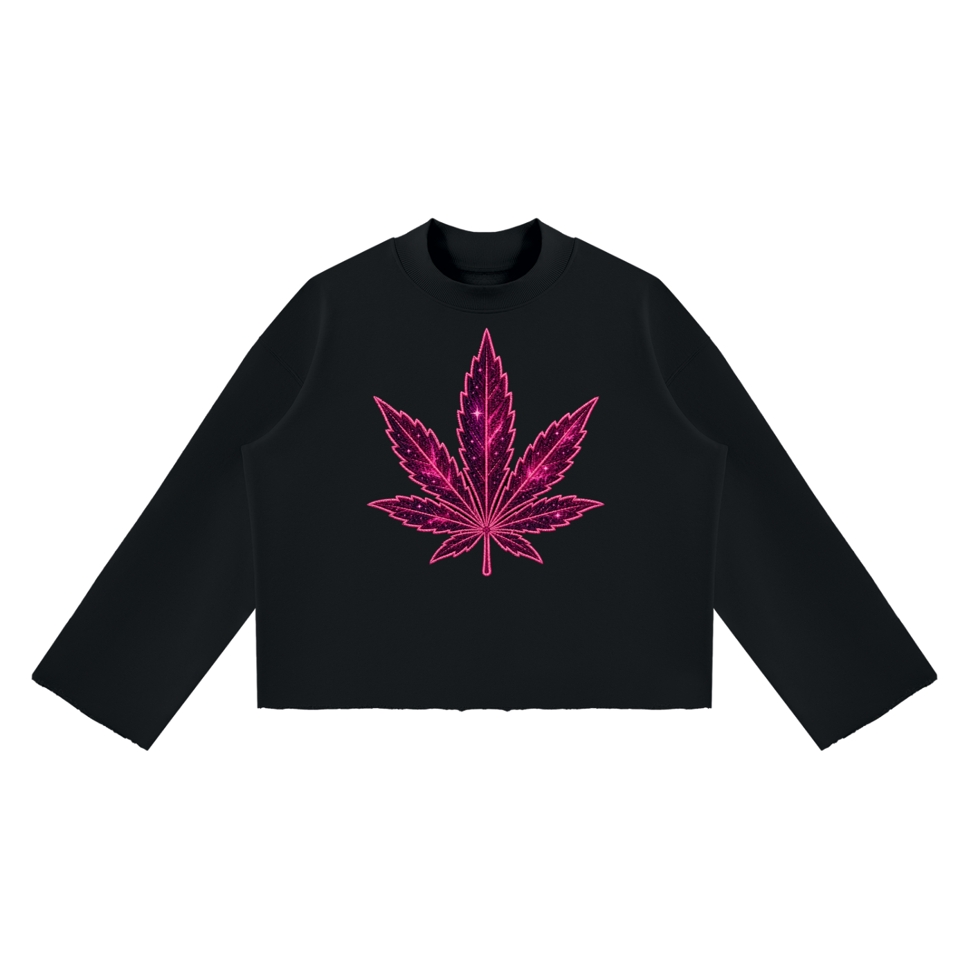 Stardust Leaf Cropped Sweatshirt