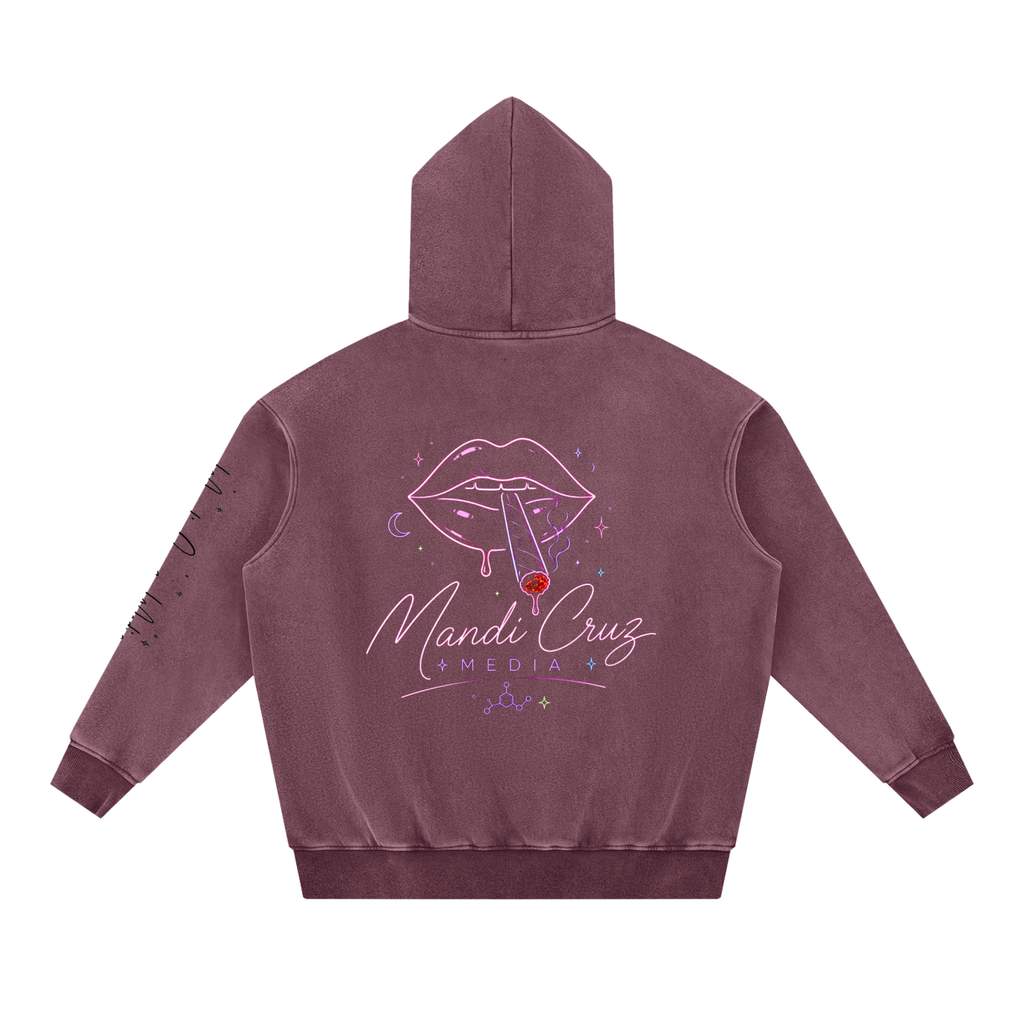 Snow Wash Fleece Oversize Hoodie