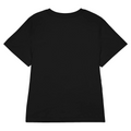 Back view of the black Galaxy Bud Organic Tee showing its regular fit and ribbed crew neckline.