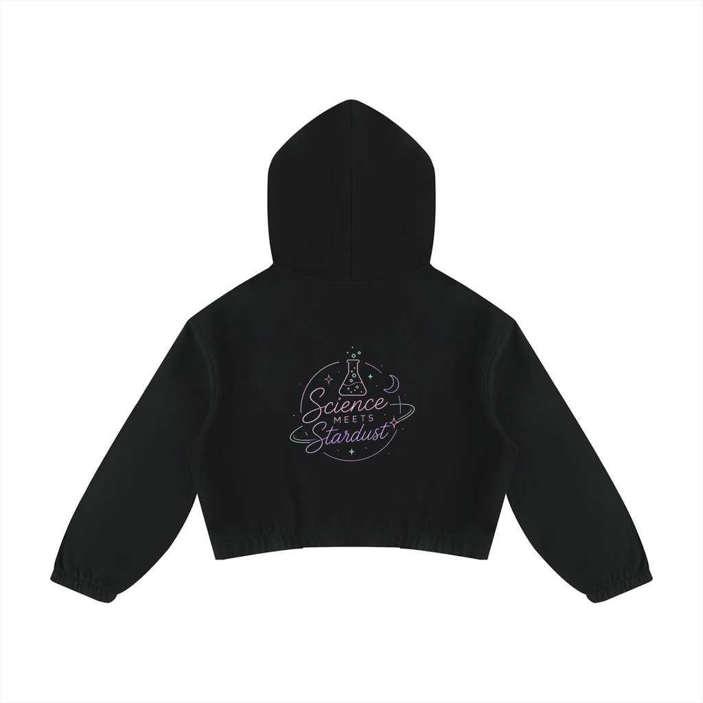 Science Meets Stardust™ Women's Boxy Quarter-Zip Hoodie | Mandi Cruz Media