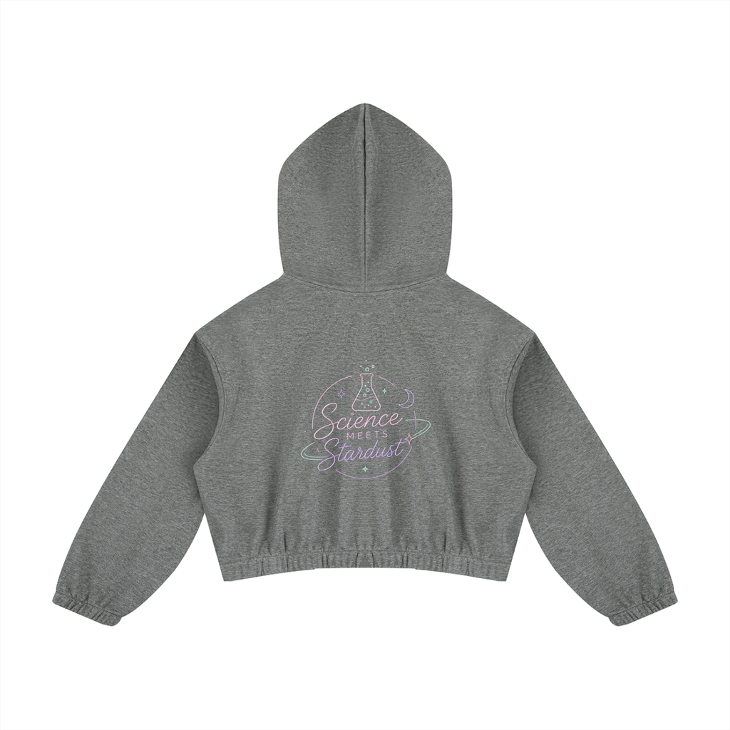 Science Meets Stardust™ Women's Boxy Quarter-Zip Hoodie | Mandi Cruz Media