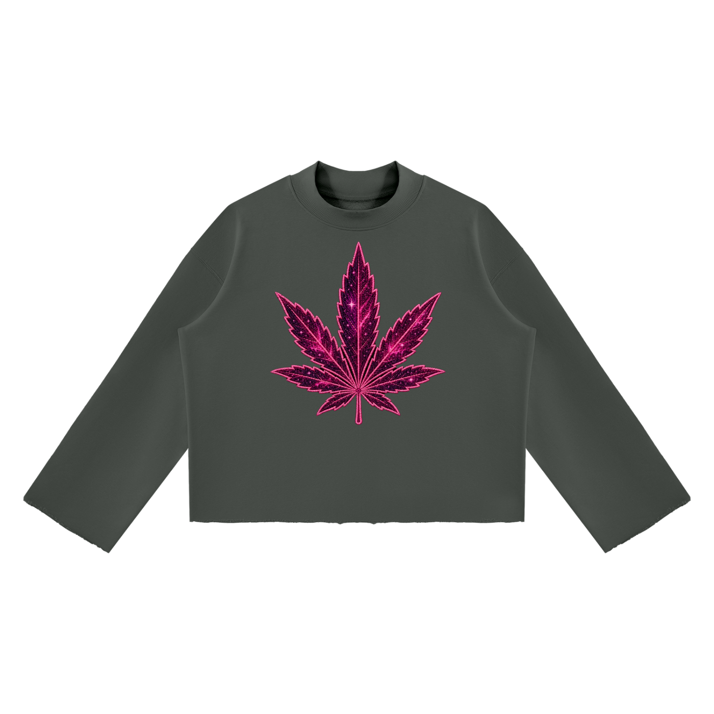 Stardust Leaf Cropped Sweatshirt