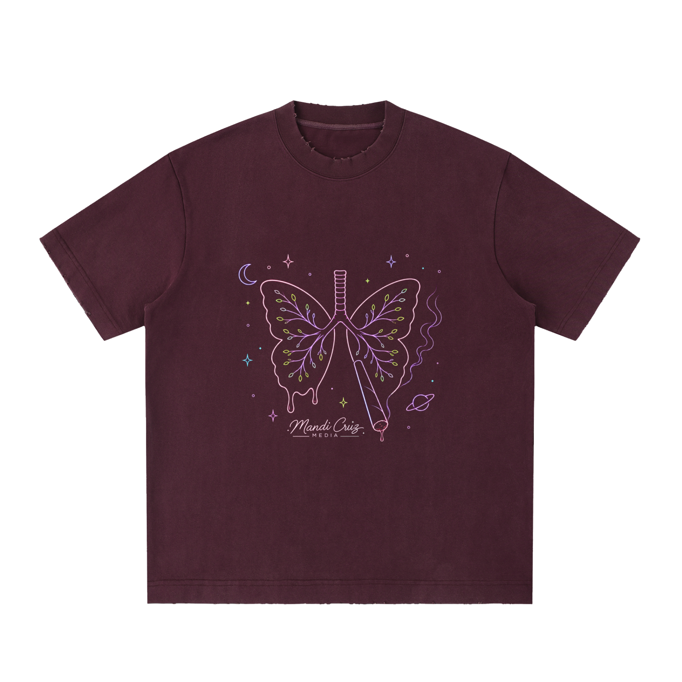Heavyweight Vintage Washed Frayed T-Shirt