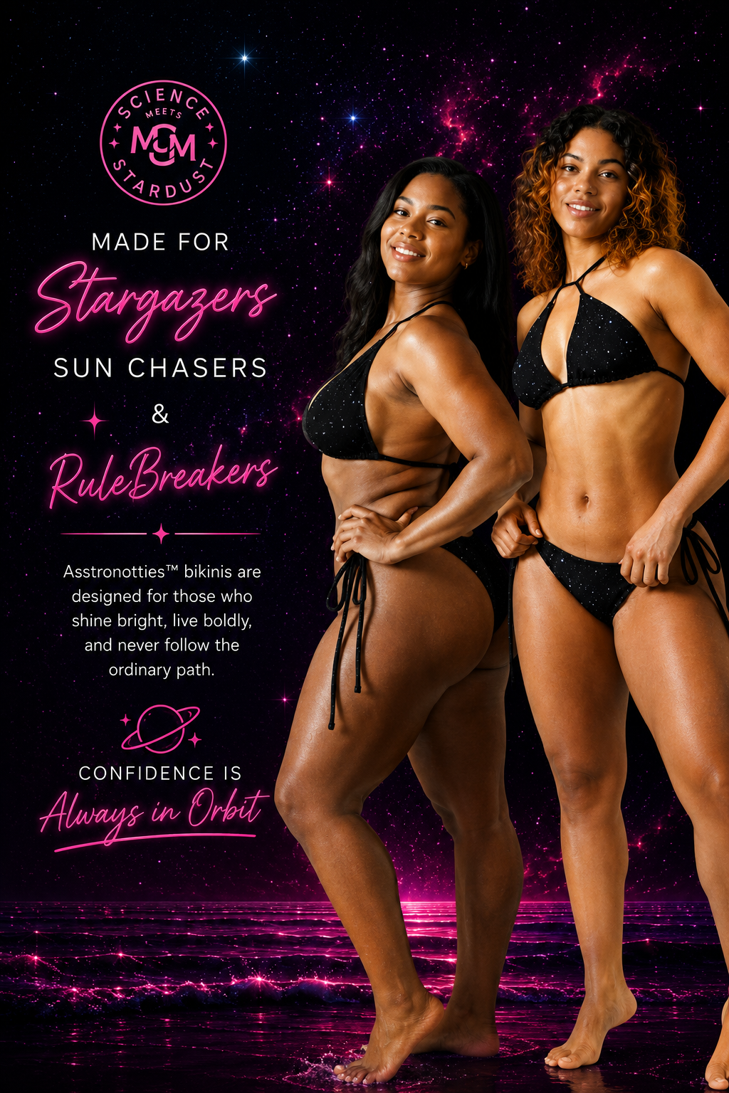 Asstronotties™ Midnight Galaxy String Bikini