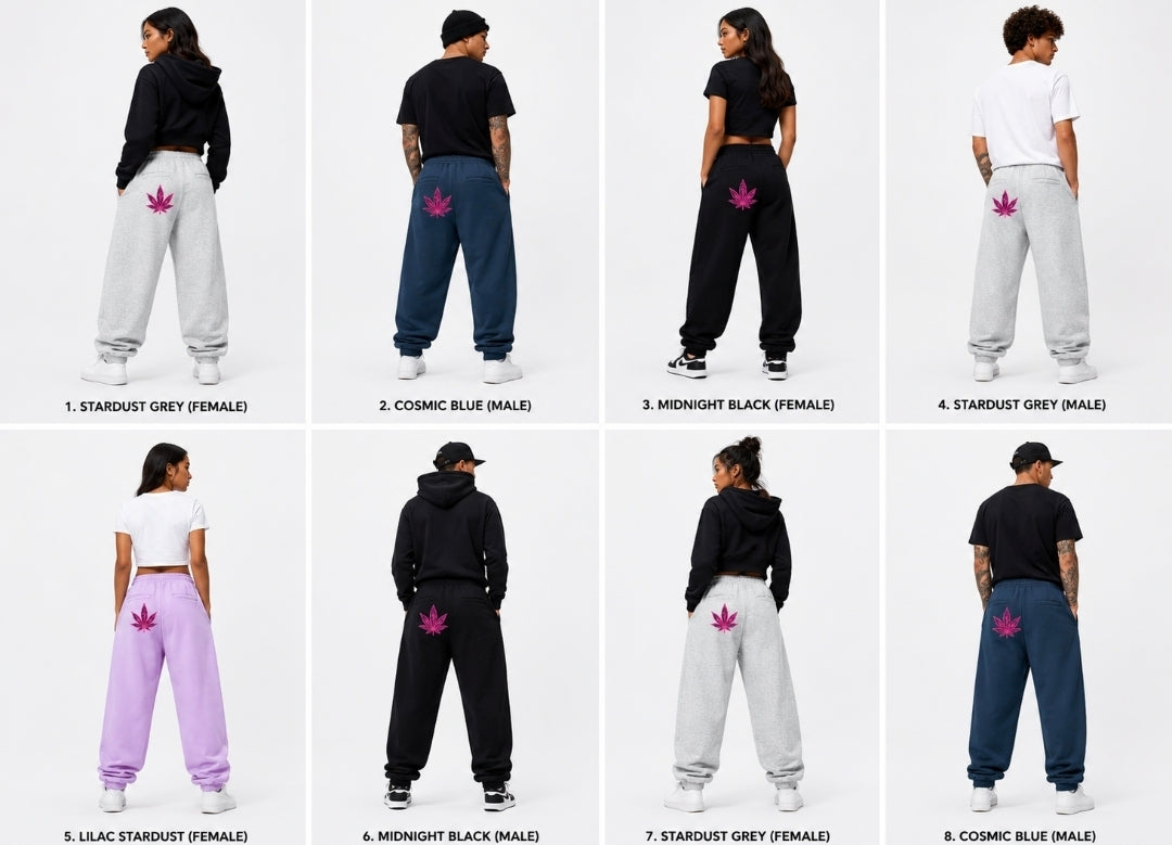 Stardust Leaf Unisex Barrel Leg Sweatpants