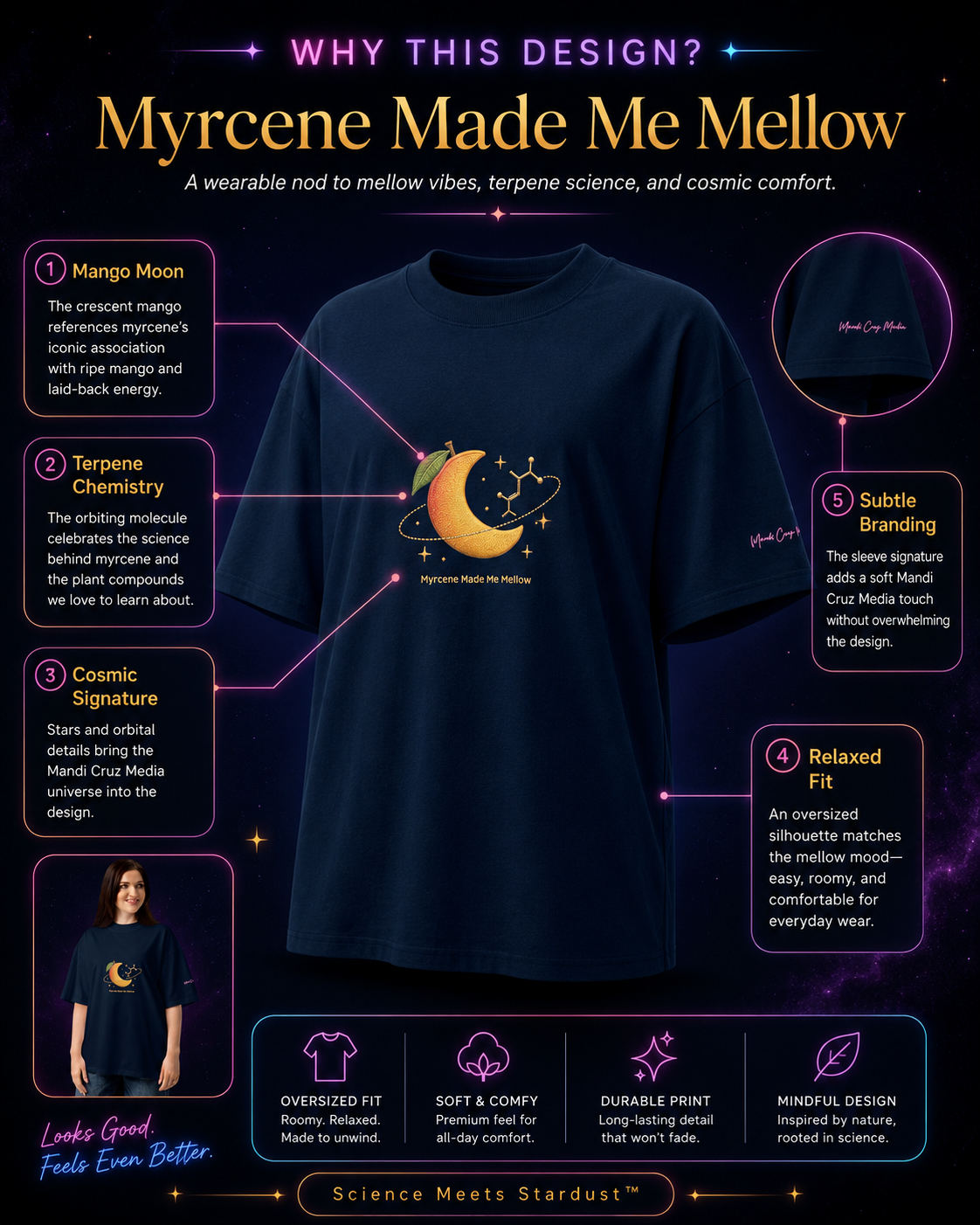 Myrcene Made Me Mellow™ Premium Oversized Tee