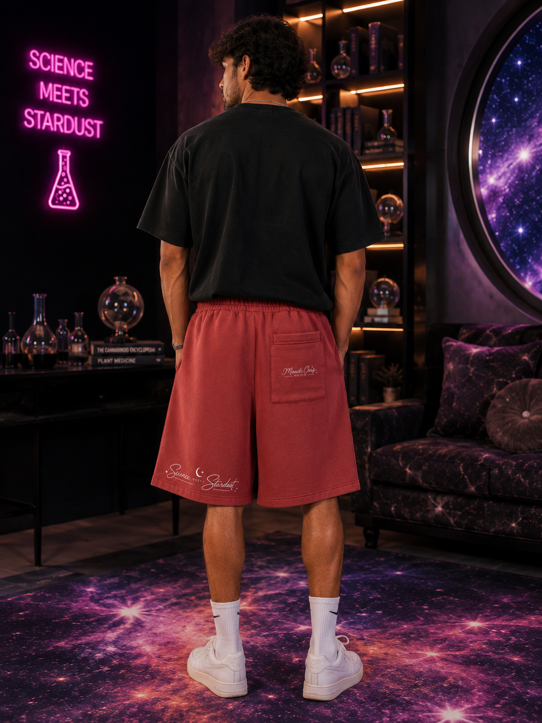 Beaker™ Science Meets Stardust Vintage Wash Fleece Shorts